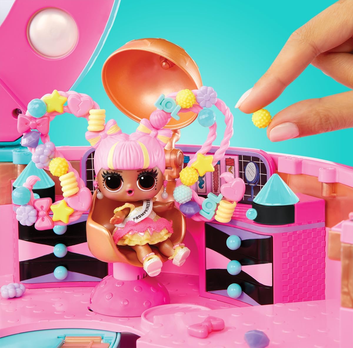 Thumbnail 5 de L.O.L. Surprise! 120995-EUC Hair Beads Salon Playset with Doll and 100 Beads