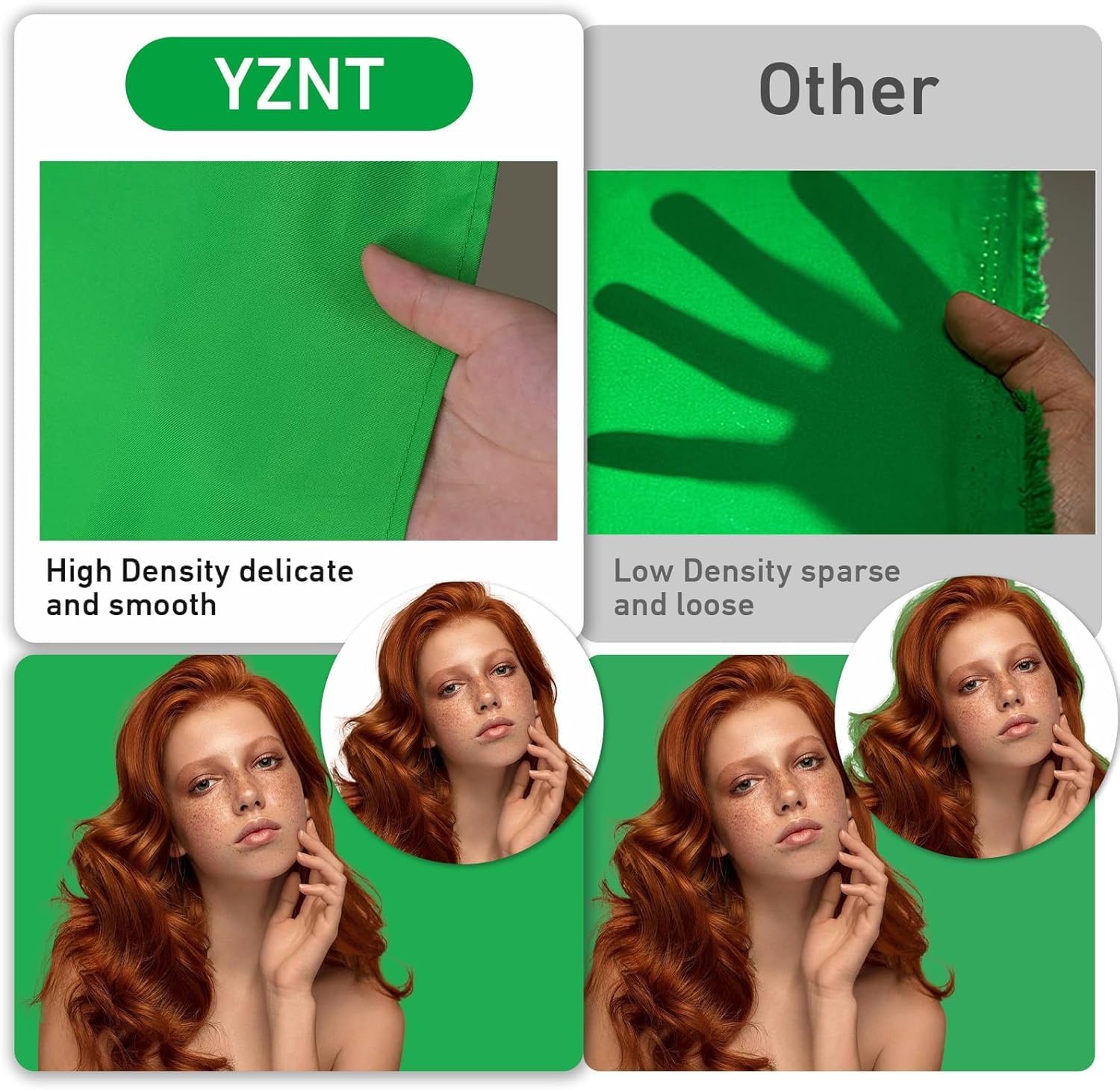 Thumbnail 5 de YZNT Green Screen Backdrop 2 x 3 m for chroma key 🎥