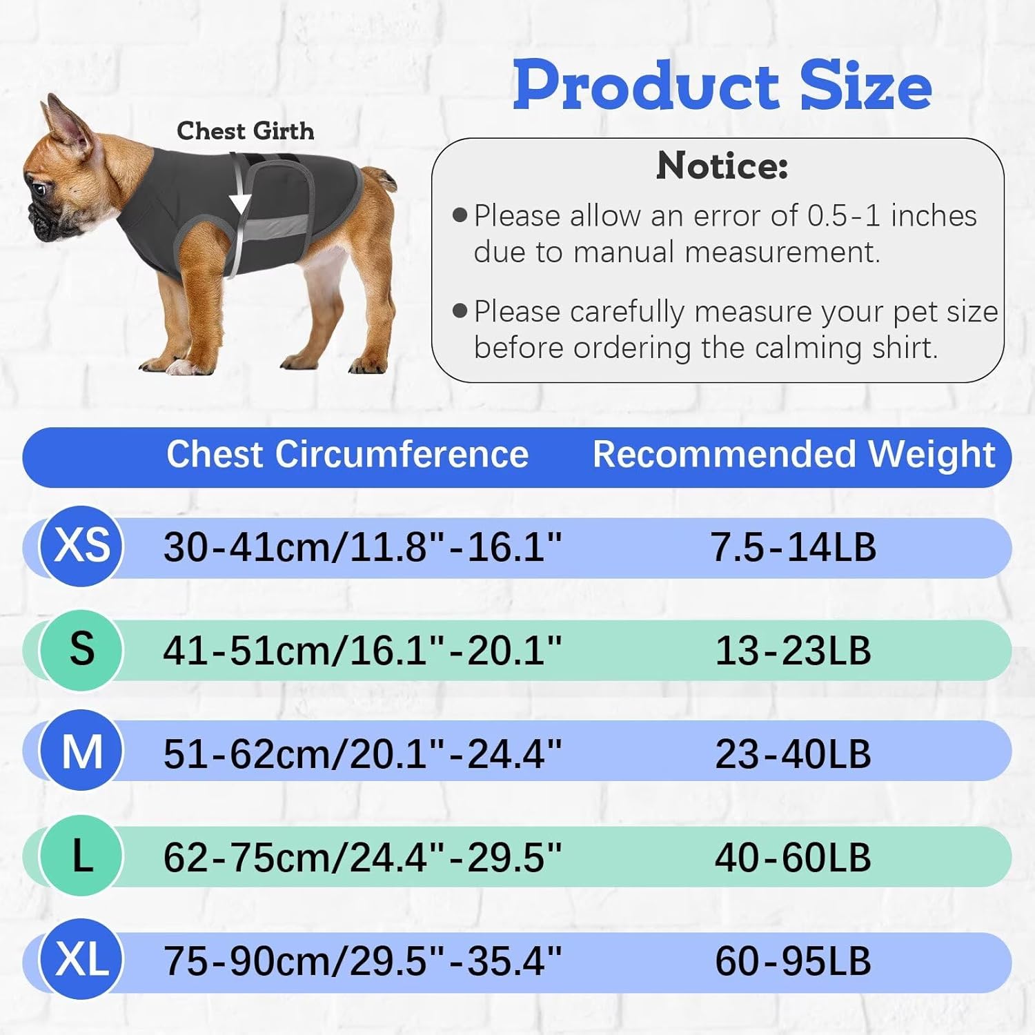 Detalle 2 de IECOii Beruhigungsshirt für Hunde XL
