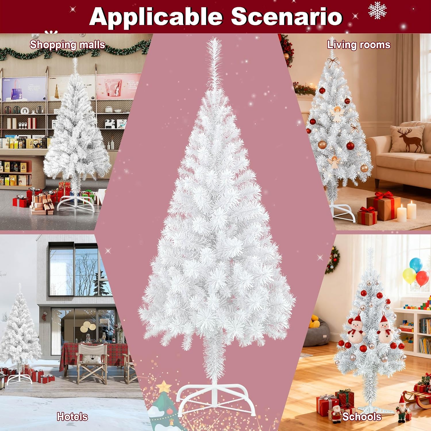 Thumbnail 6 de UISEBRT HKDY-UIS-(SD00210) Artificial Christmas Tree with Stand, PVC