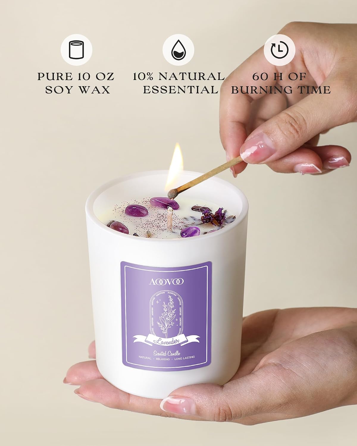 Detalle 1 de AOOVOO Scented Candle Set 40oz