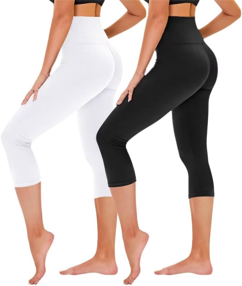 Detalle 2 de TNNZEET 3/4 Leggings Damen Capri – High Waist, 7/8 Sporthose für Gym