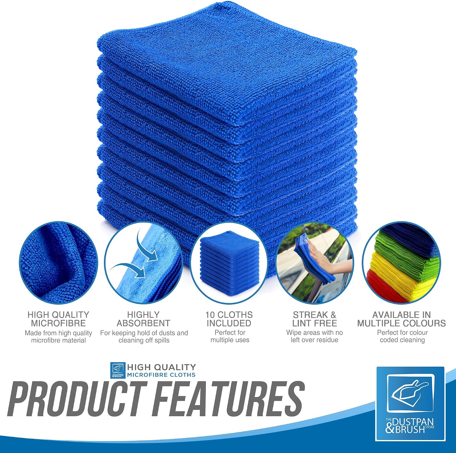 Thumbnail 4 de Microfibre Cleaning Cloth 40x40cm 10-pack