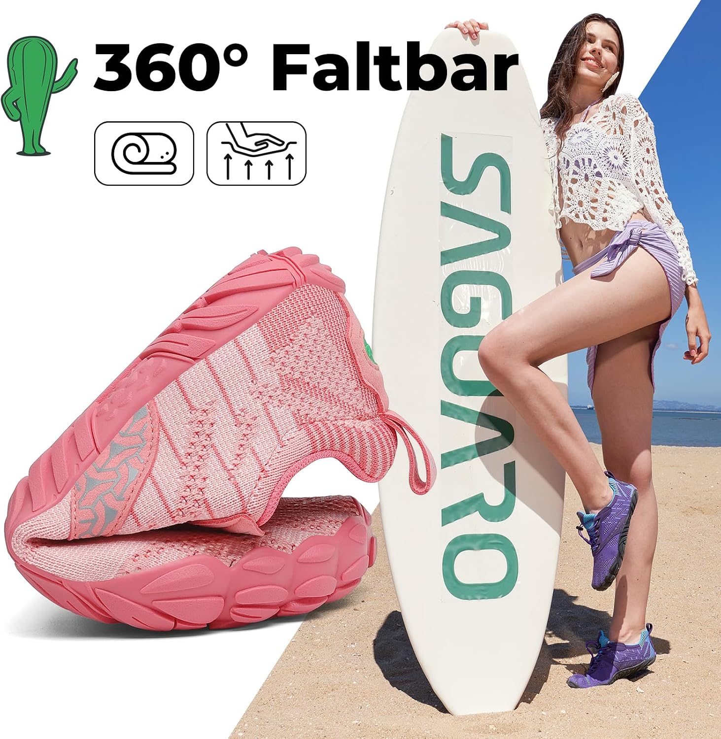 Thumbnail 5 de SAGUARO Unisex Barfußschuhe Outdoor mit Zehenfach und Zero-Drop Sohle (Gr. 36–48)