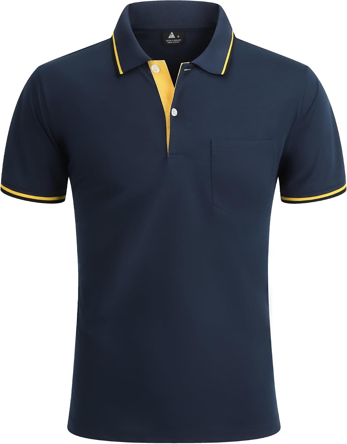 Detalle de LLdress herenpolo met korte mouwen, sneldrogend en ademend voor golf en tennis