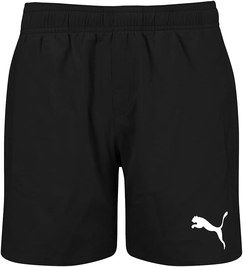 Detalle de PUMA Boys Swim Mid Shorts (1 Pack) – costumi da bagno mid per ragazzi, con tasche zip