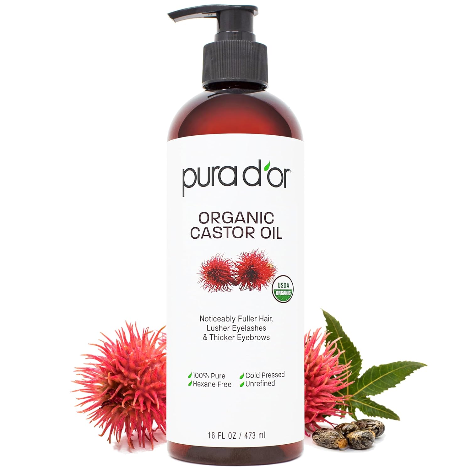 Thumbnail 5 de PURA D'OR Organic Jojoba Oil (16.9 Oz, Glass Bottle) — Pure Carrier Oil for Skin, Hair & Nails