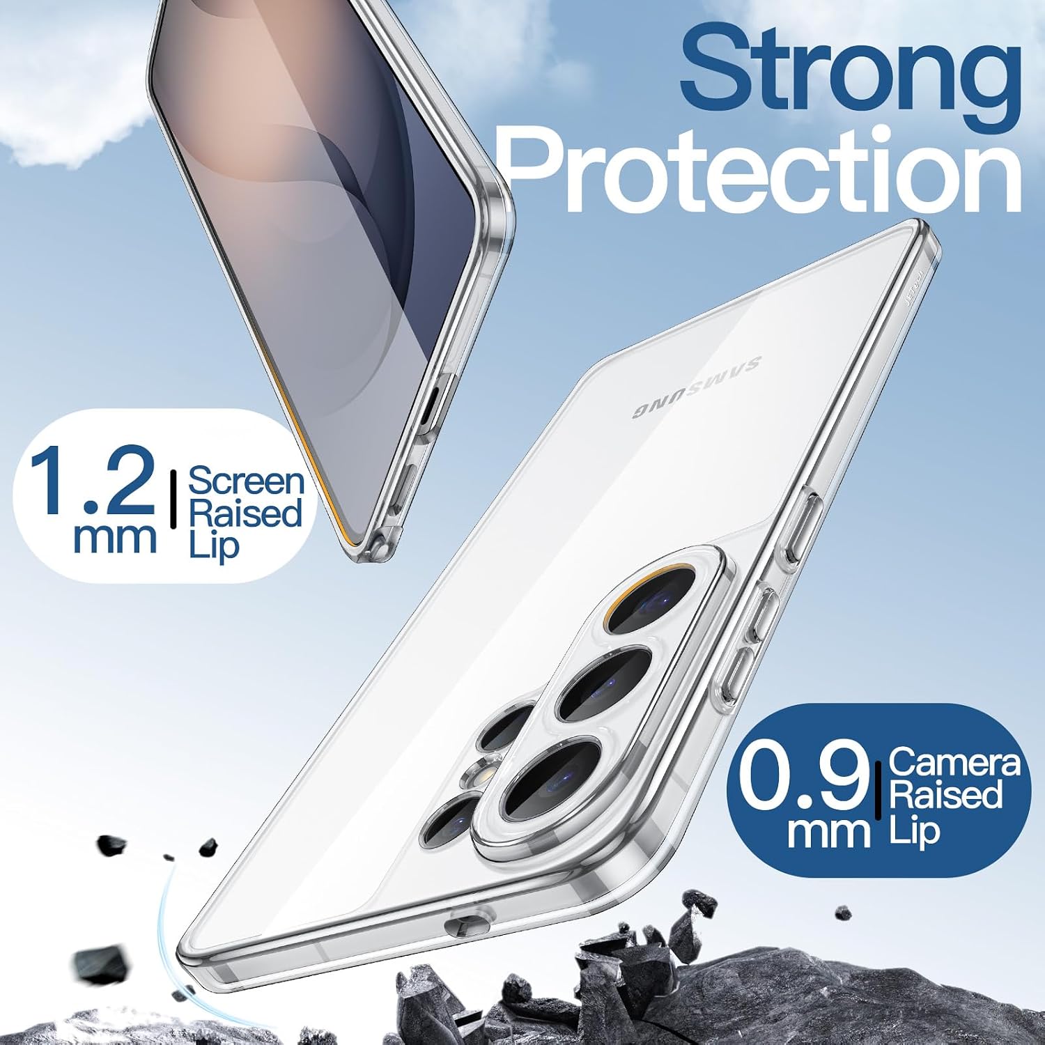 Detalle 2 de JETech Cover per Samsung Galaxy S26 Ultra: protezione completa della fotocamera, anti-graffi e trasparente