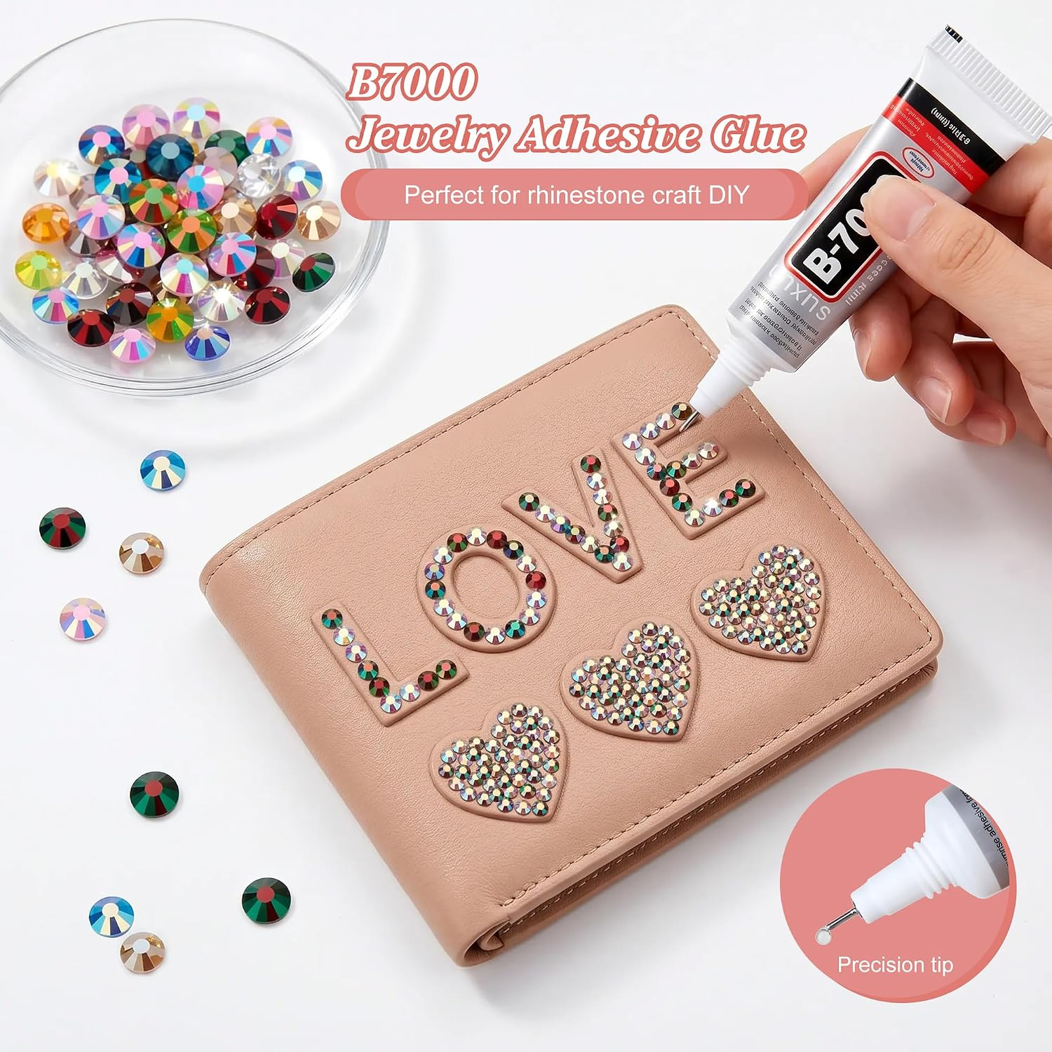 Detalle 2 de Artdone US-RS02 Resin Rhinestones, 3 mm, 28 Jelly AB Colors, 36,000 Pieces