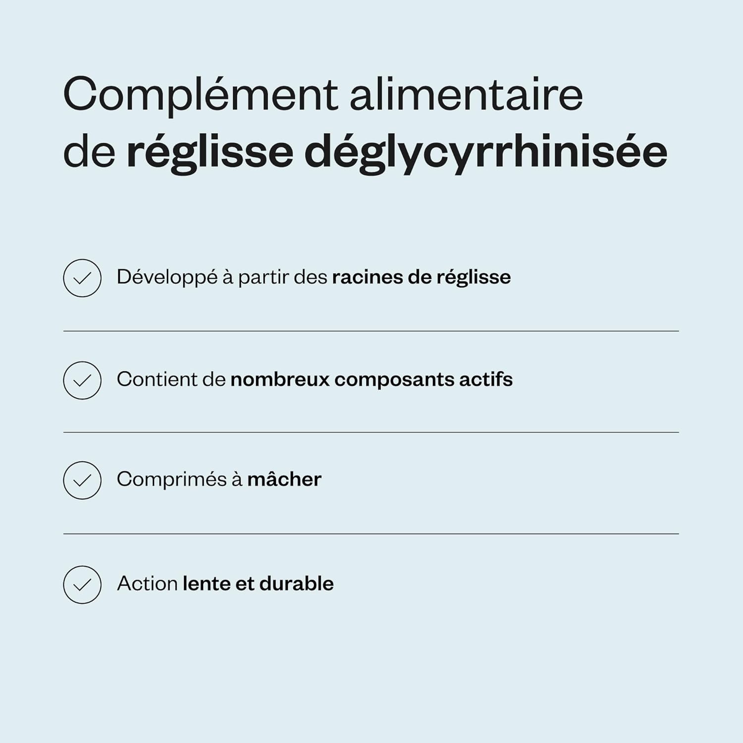 Thumbnail 4 de DGL 500 – Extrait de Racine de Réglisse déglycyrrhizinée, soulagement des reflux gastriques (comprimés à mâcher) – Supersmart