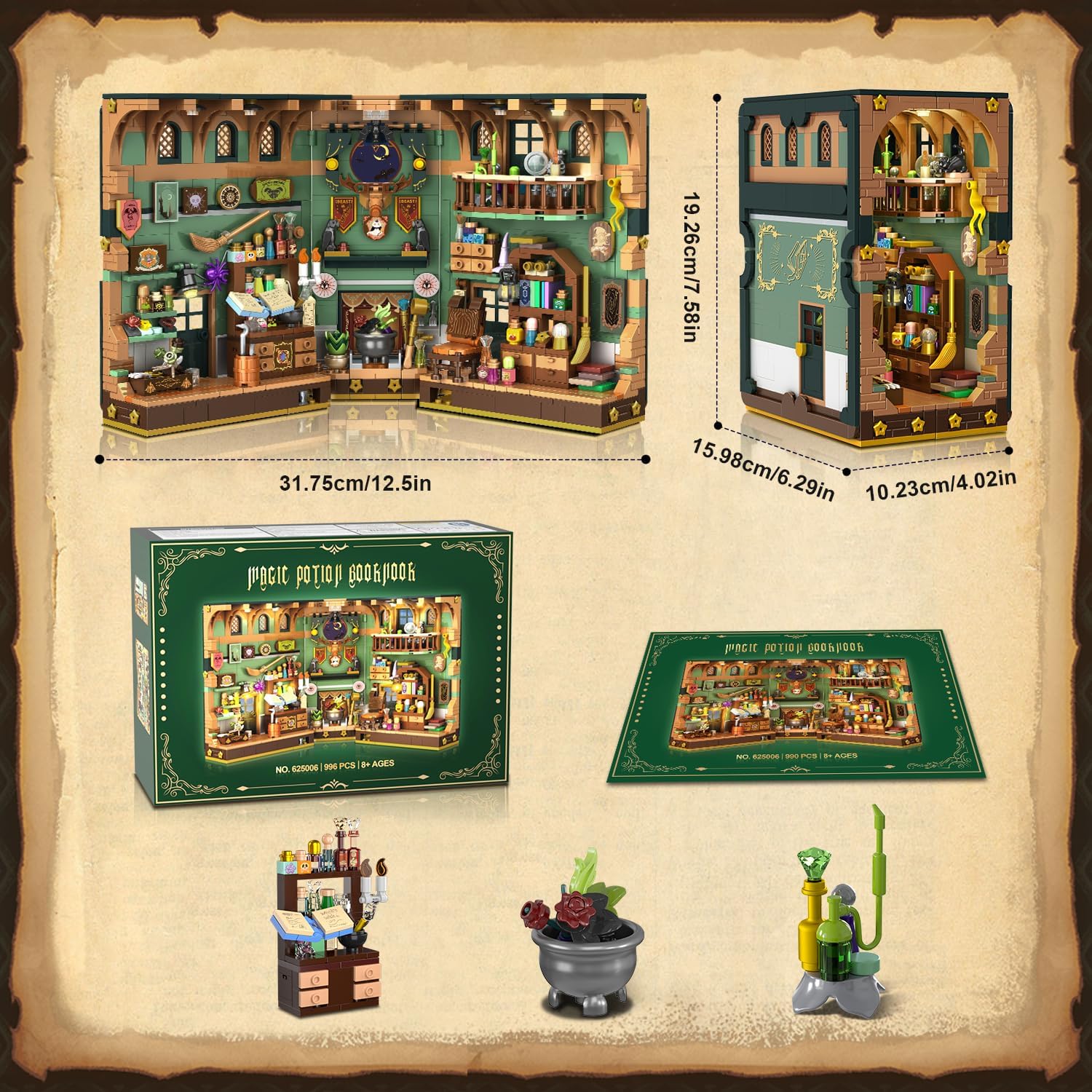 Thumbnail 5 de INSOON Magisches Zaubertrank Book Nook 990 Teile