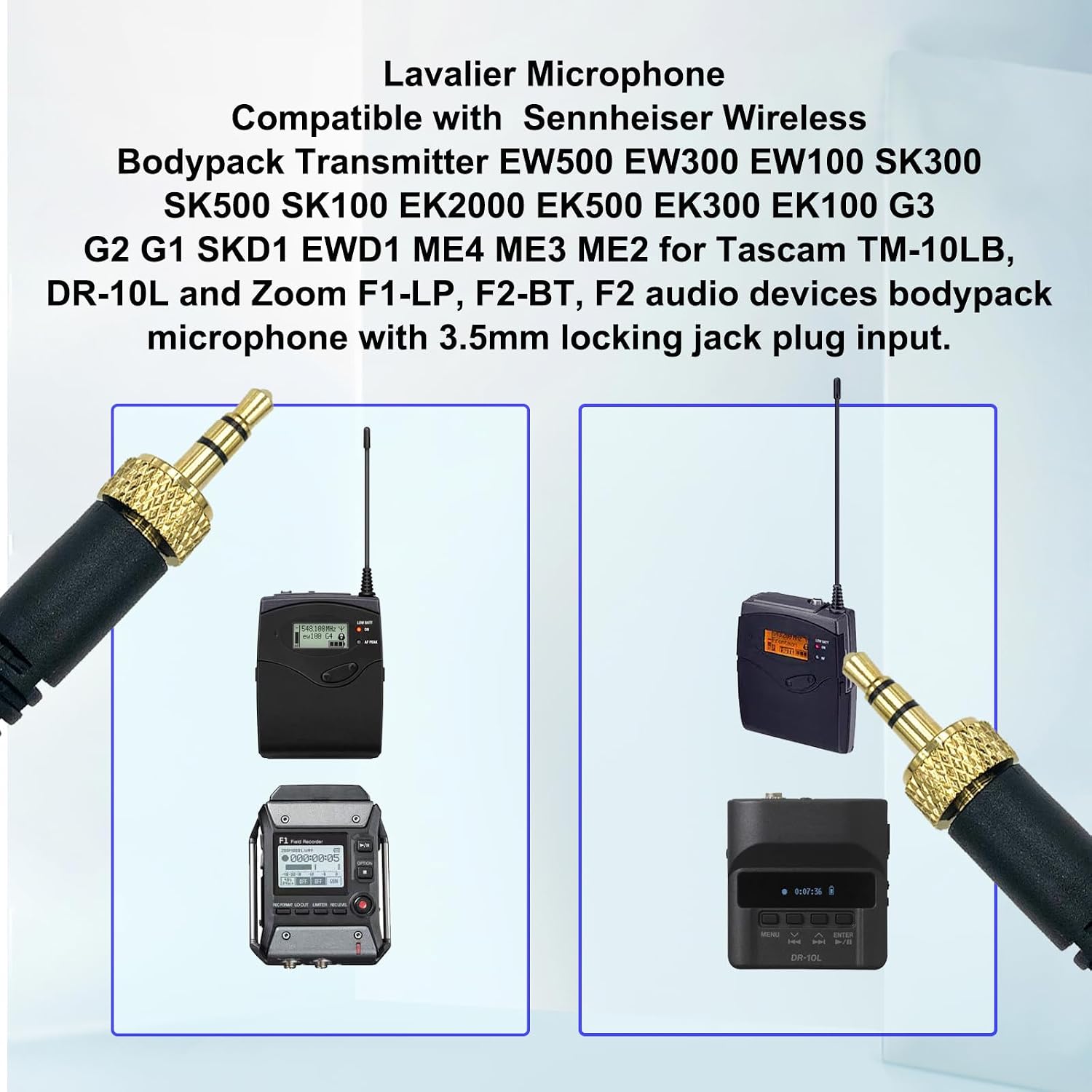 Thumbnail 1 de SPTSSWET Lavalier Mikrofon für Sennheiser 5 ft