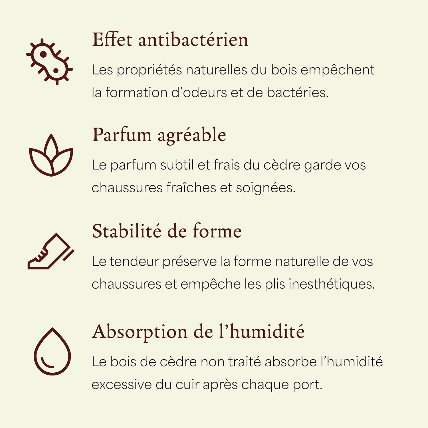 Detalle de Embauchoirs en bois de cèdre Langer & Messmer – ajustement optimal, disponibles en 34–50, avec chausse-pied de voyage