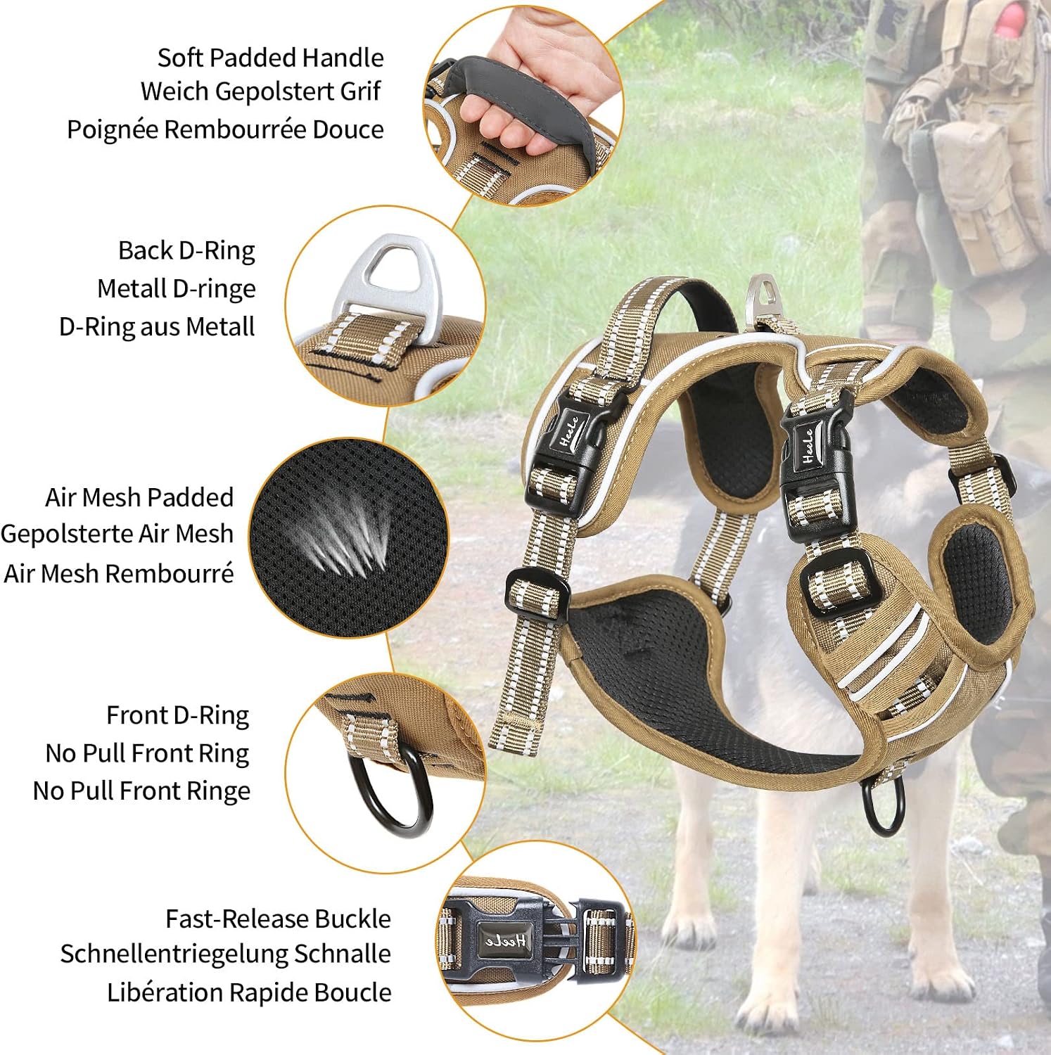 Thumbnail 1 de HEELE Dog Harness XL No pull neck release
