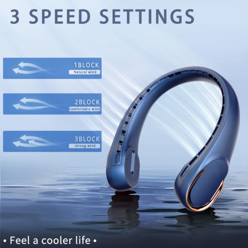 Thumbnail 3 de ASNUG Neck Fan – Bladeless, USB-Rechargeable Personal Fan with 4000mAh Battery