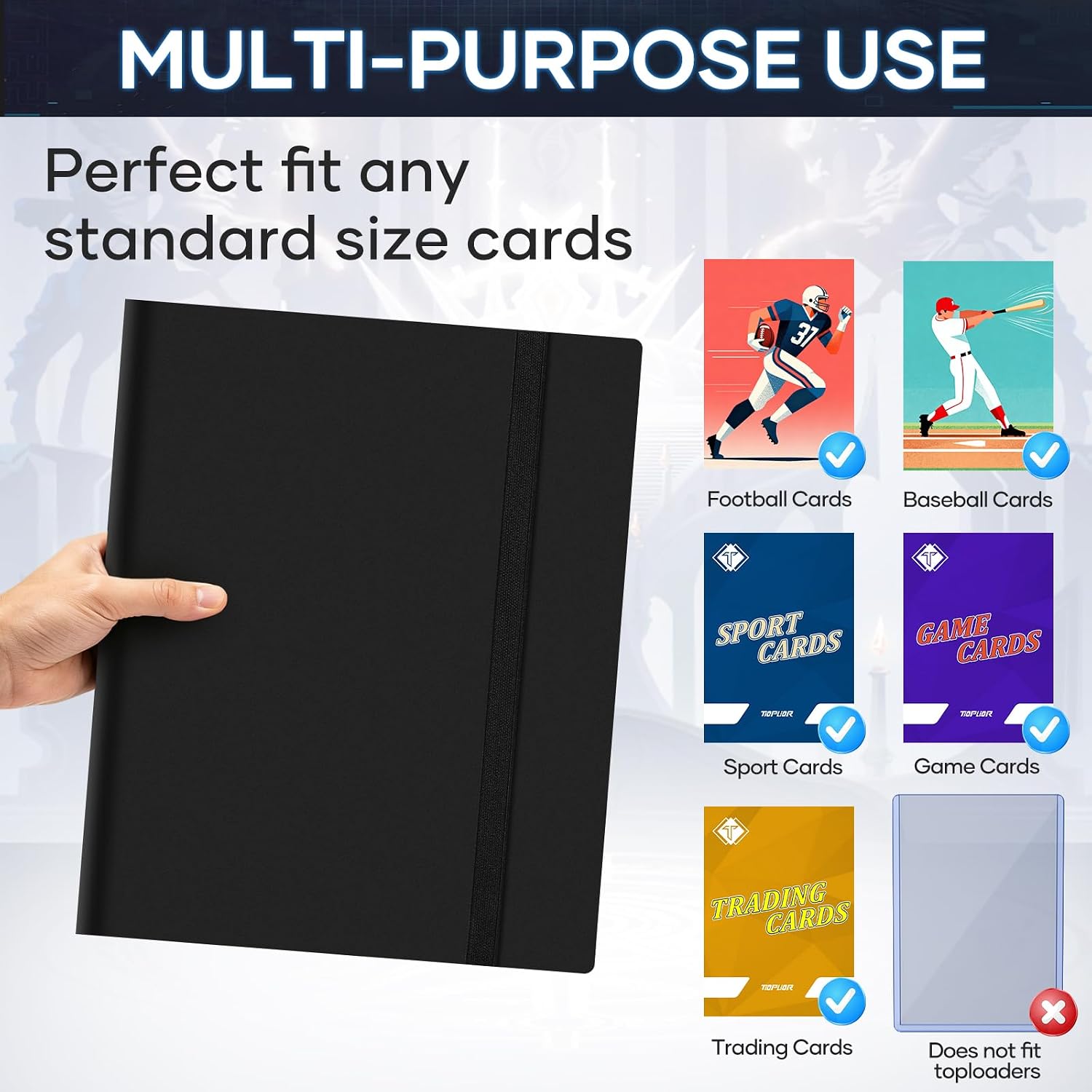 Thumbnail 5 de Trading Card Binder 9 Pocket: 360-Pocket Album for MTG, Sports & More