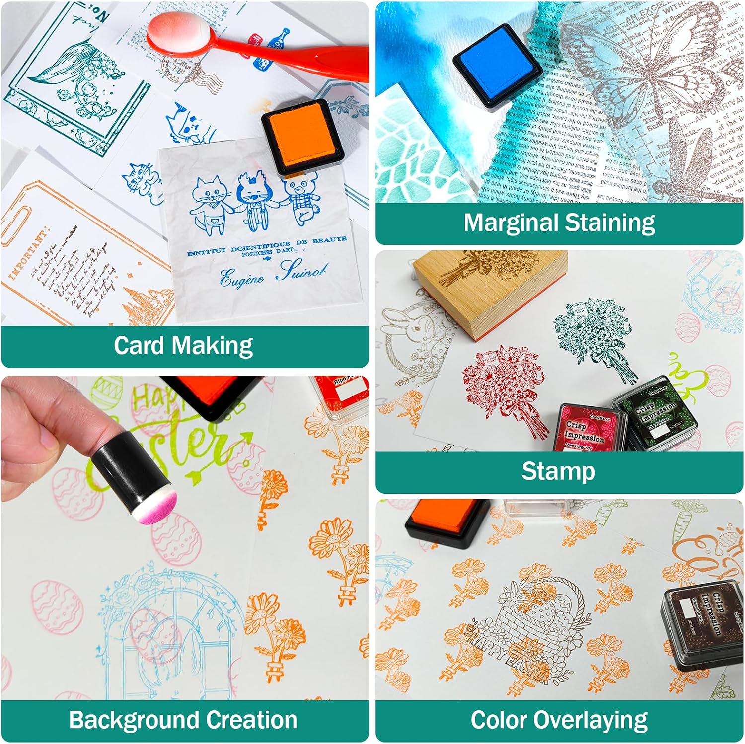 Thumbnail 4 de CraftyManor Mini Stamp Ink Pads, 8-Color
