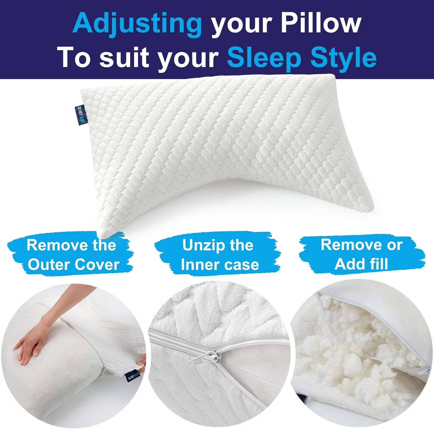 Thumbnail 2 de Sidney Sleep Curved Pillow, Queen Size