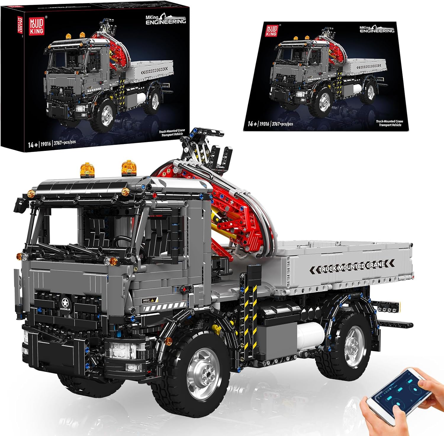 Thumbnail 5 de Mould King 19008 Technik Ferngesteuerter Abschleppwagen – 10966 Teile, 2,4 GHz Fernsteuerung