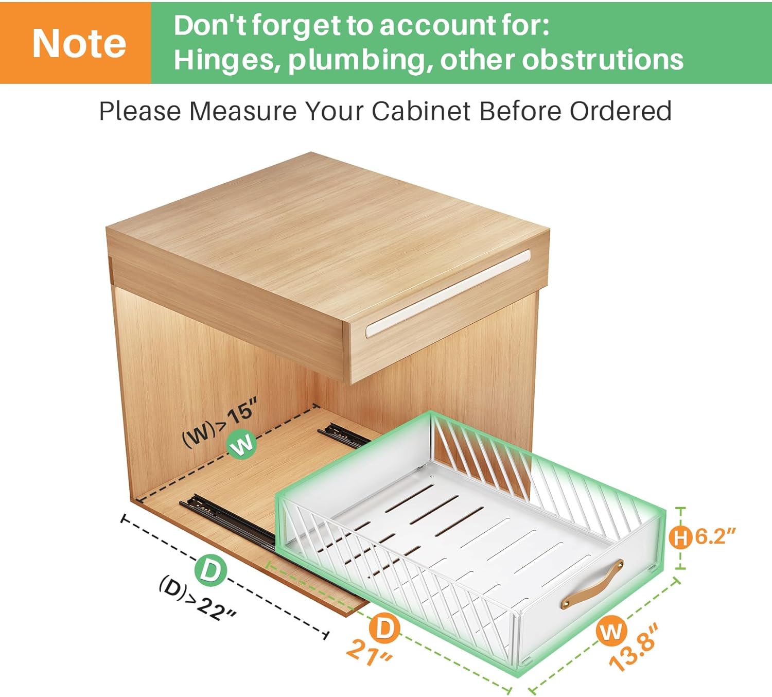 Thumbnail 1 de Pull out Cabinet Organizer with Adhesive Nano Film