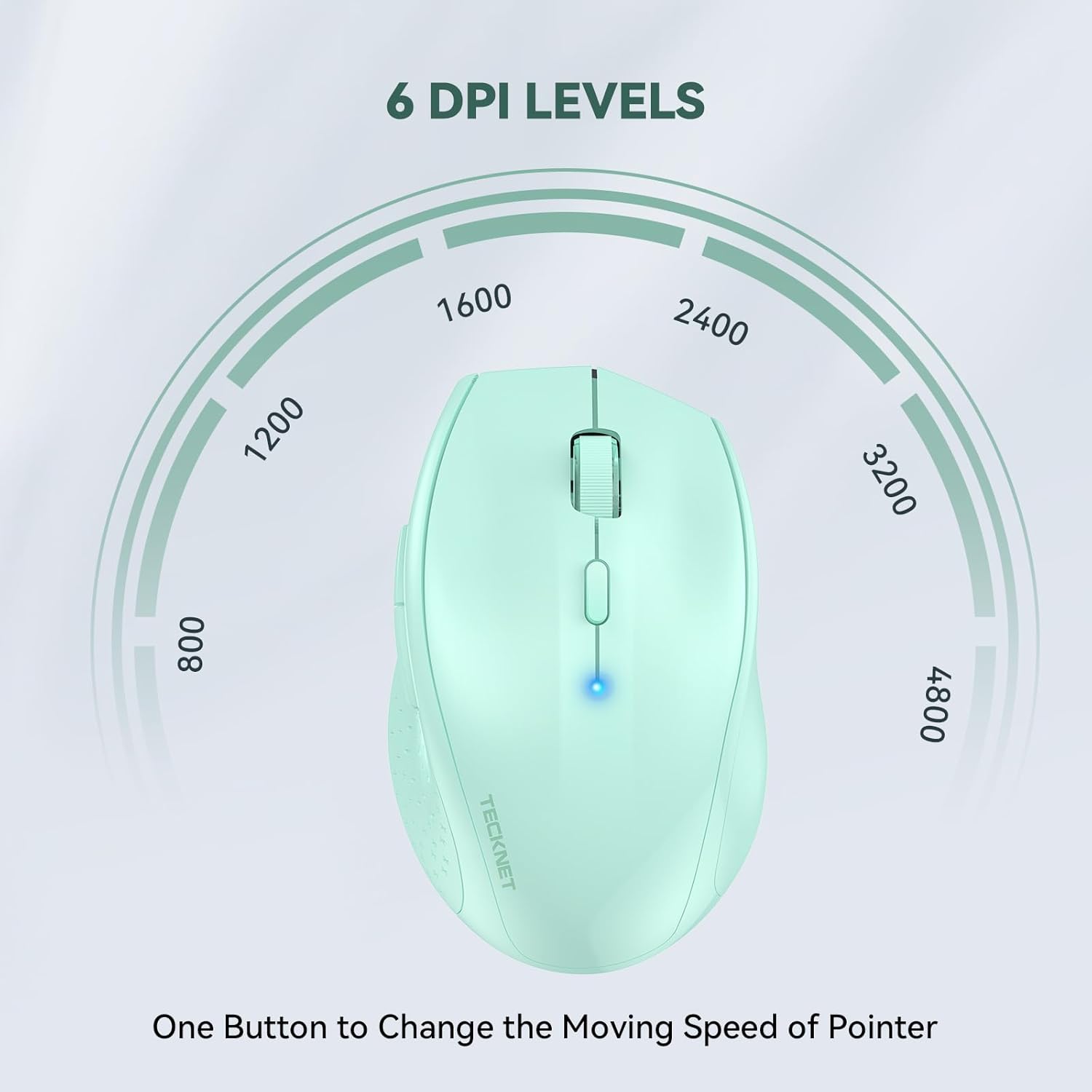 Thumbnail 1 de TECKNET Classic Bluetooth Mouse: 4800 DPI, Dual Bluetooth, 24-Month Battery Life