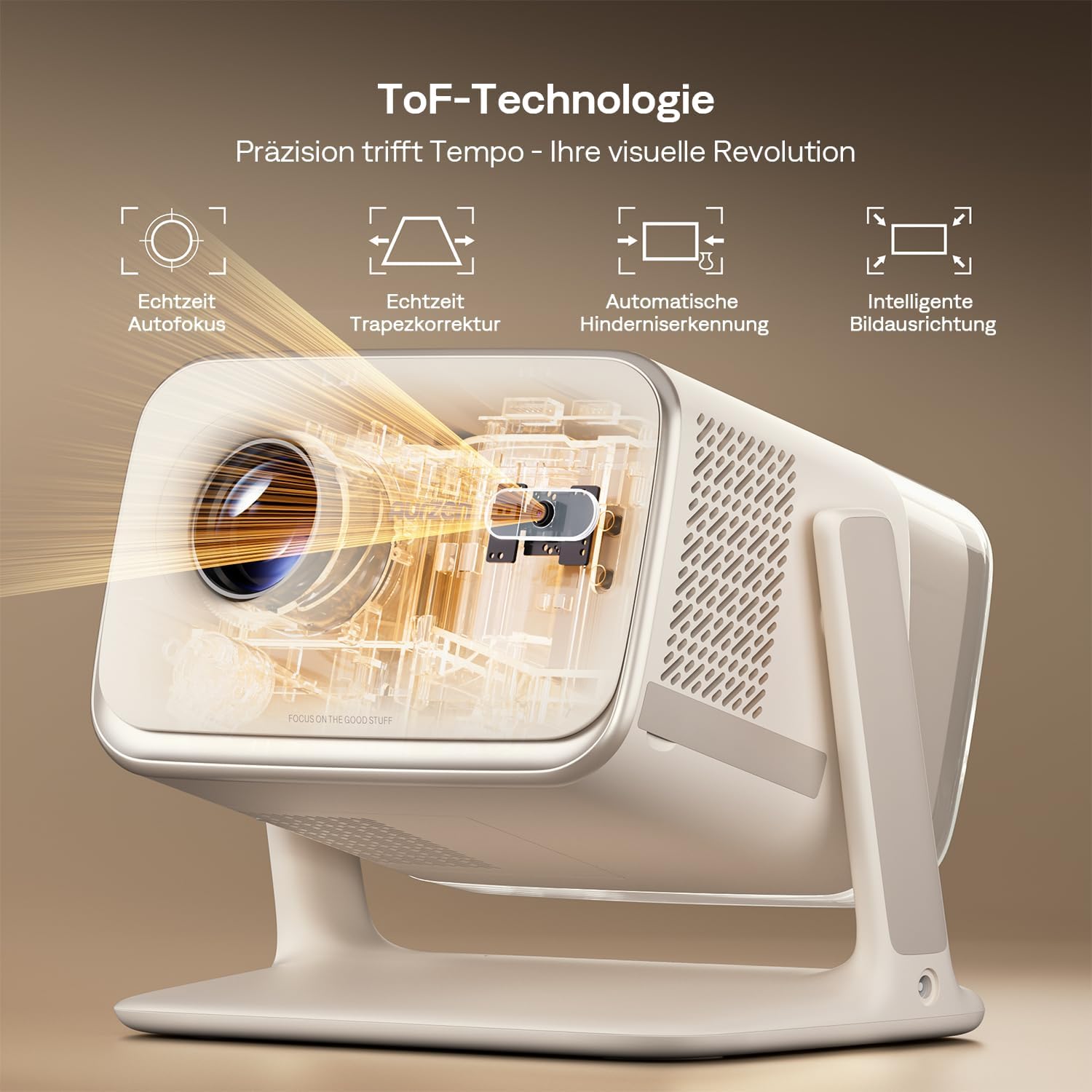 Thumbnail 3 de Aurzen Boom Mini 4-in-1 Smart Beamer mit Google TV – 500 ANSI, 1080P native, 4K-Unterstützung, DoIby Audio