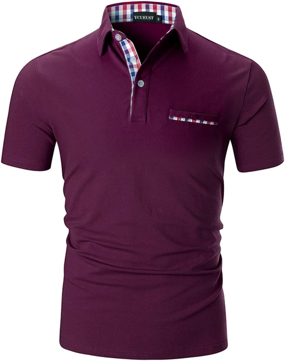 Thumbnail 6 de YCUEUST Men's Polo Shirt: Short Sleeve with Contrasting Colours