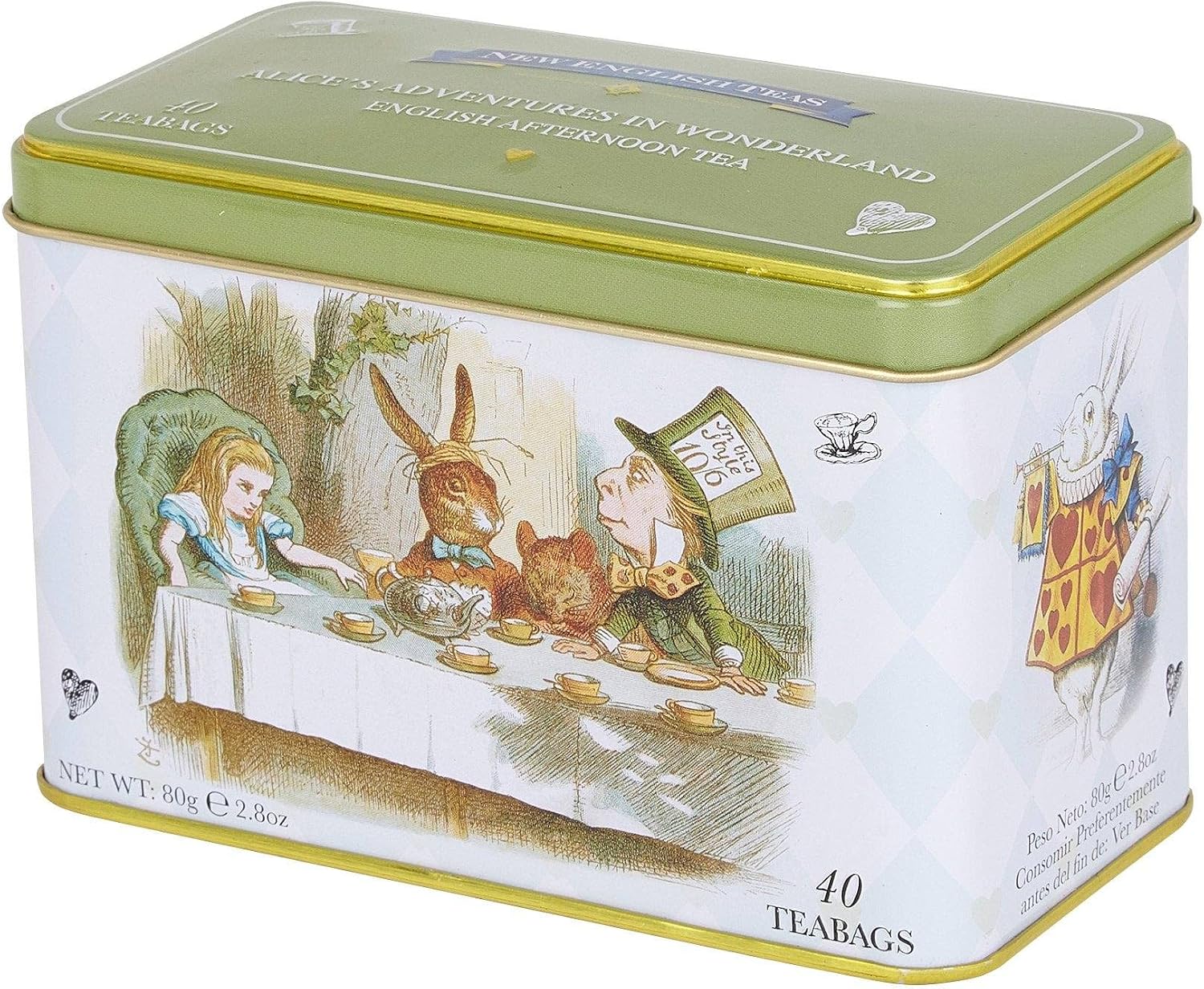 Detalle de New English Teas Alice in Wonderland Tea Tin — 40 sachets English Afternoon