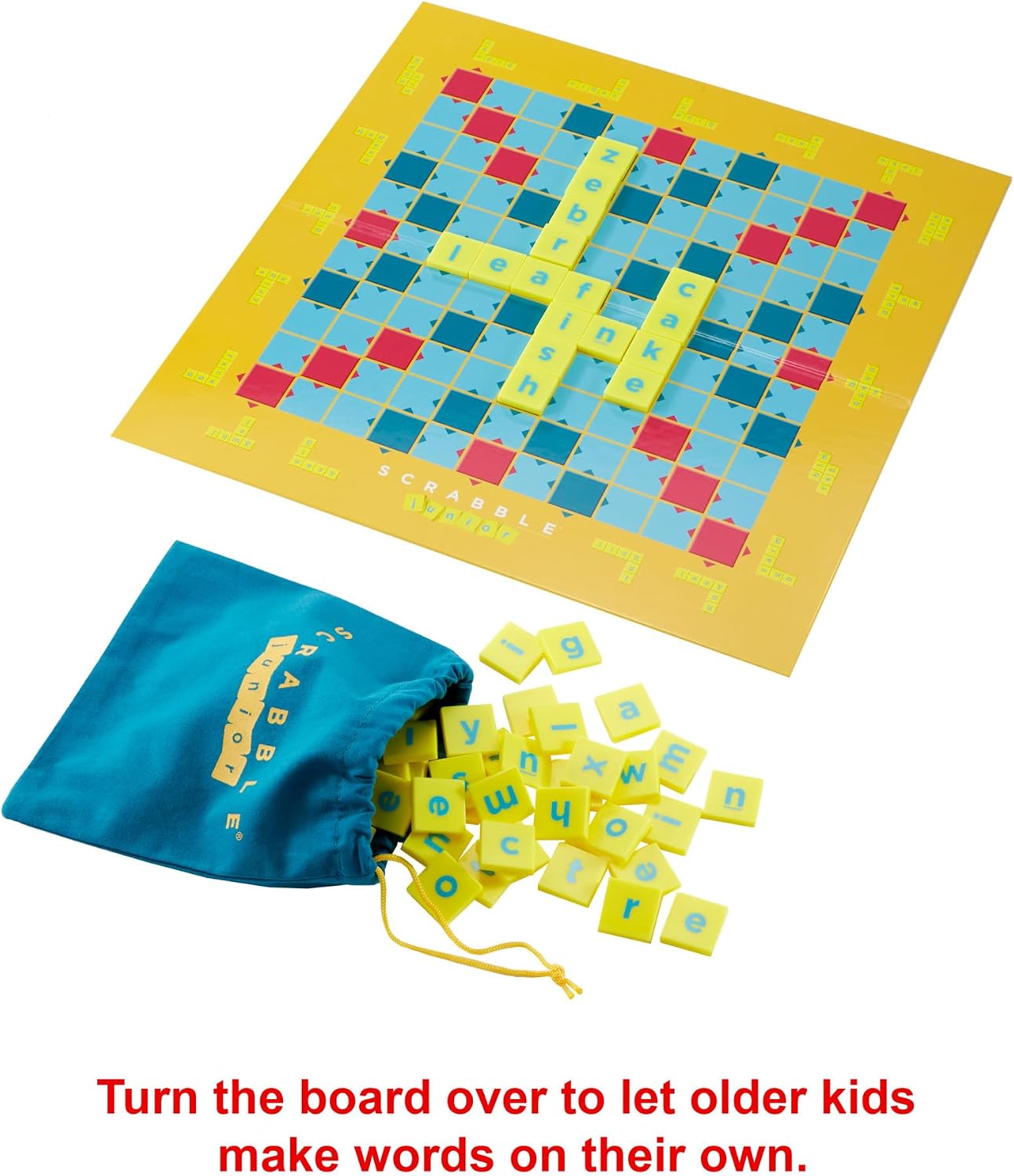 Detalle de Mattel Games Scrabble Junior Board Game (English Edition) – a kid-friendly word game for 2–4 players