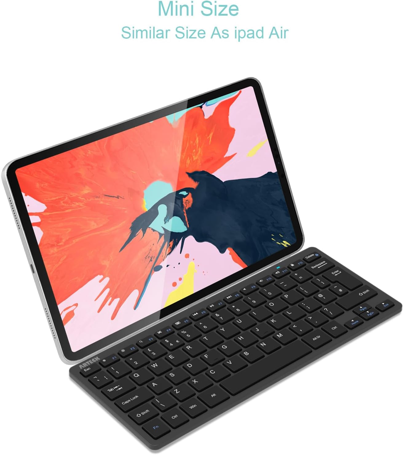 Detalle 2 de Arteck Ultra-Slim Bluetooth Keyboard 10.2-inch ⌨