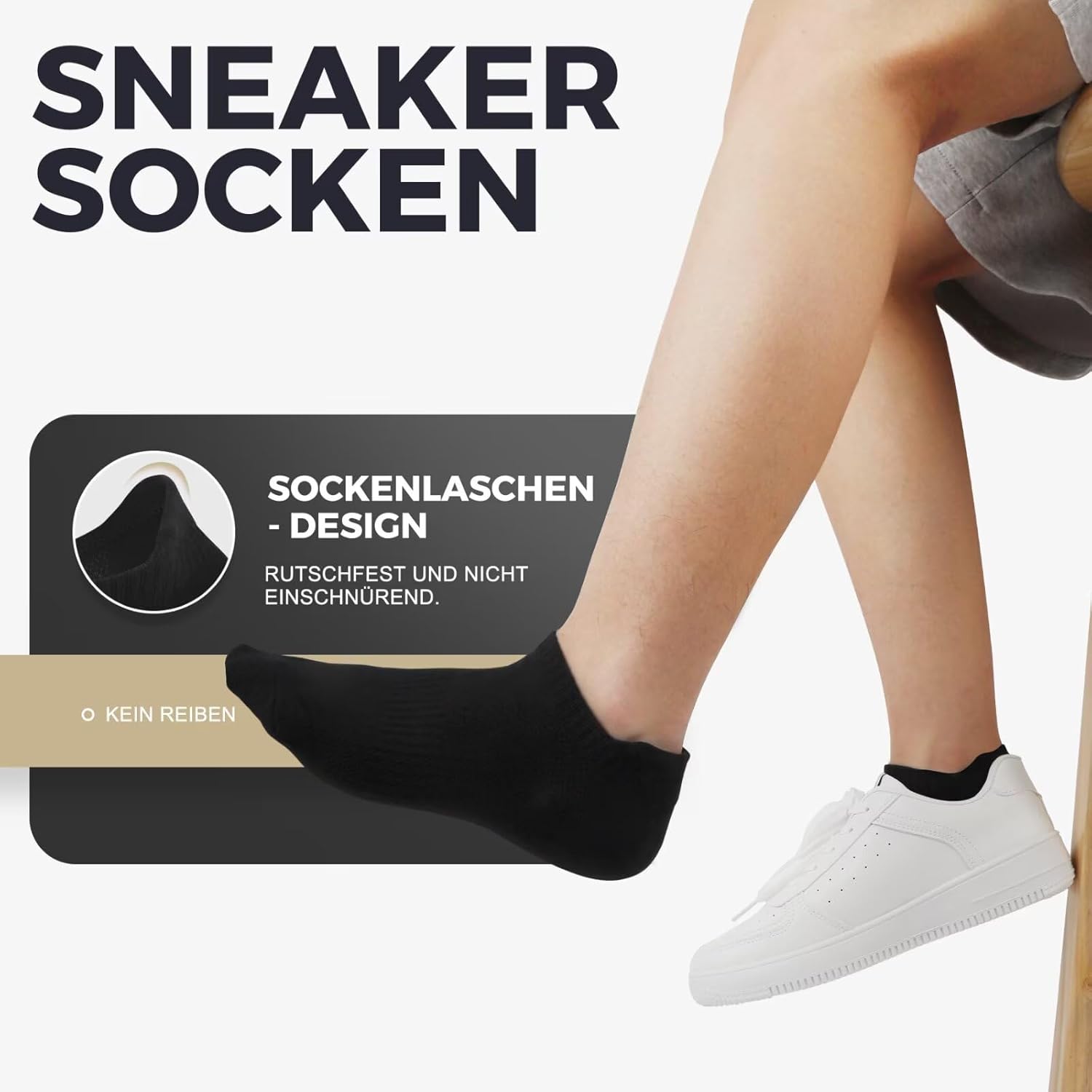 Thumbnail 5 de YouShow 10 Paar Sneaker Socken – atmungsaktive Knöchelsocken aus Baumwolle für Damen und Herren