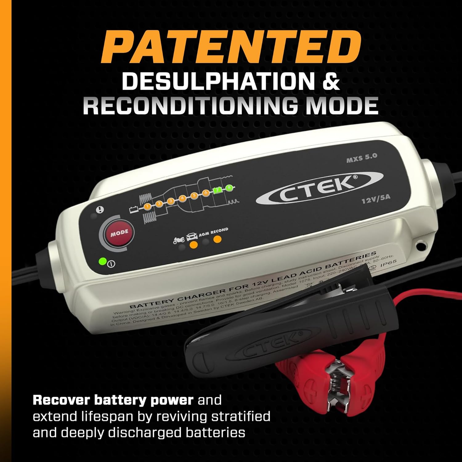 Detalle de CTEK MXS 5.0 battery charger 🔌