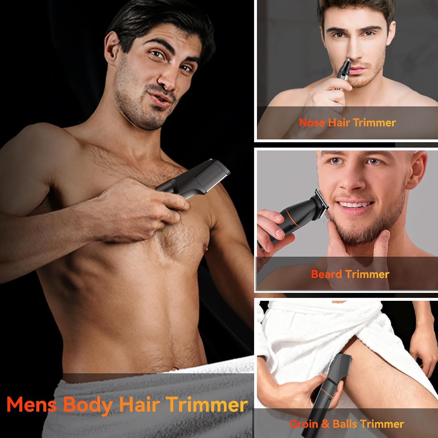 Detalle de MAXGROOM electric body hair trimmer 8000 RPM