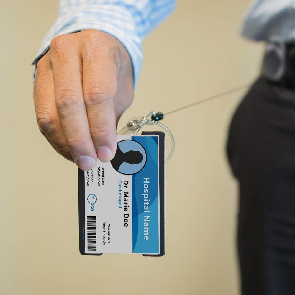 Detalle de Vicloon Ausweisjojo (6er-Set) mit Gürtel-Clip – Schlüssel- und ID-Badge-Retraktor für Kartenhalter