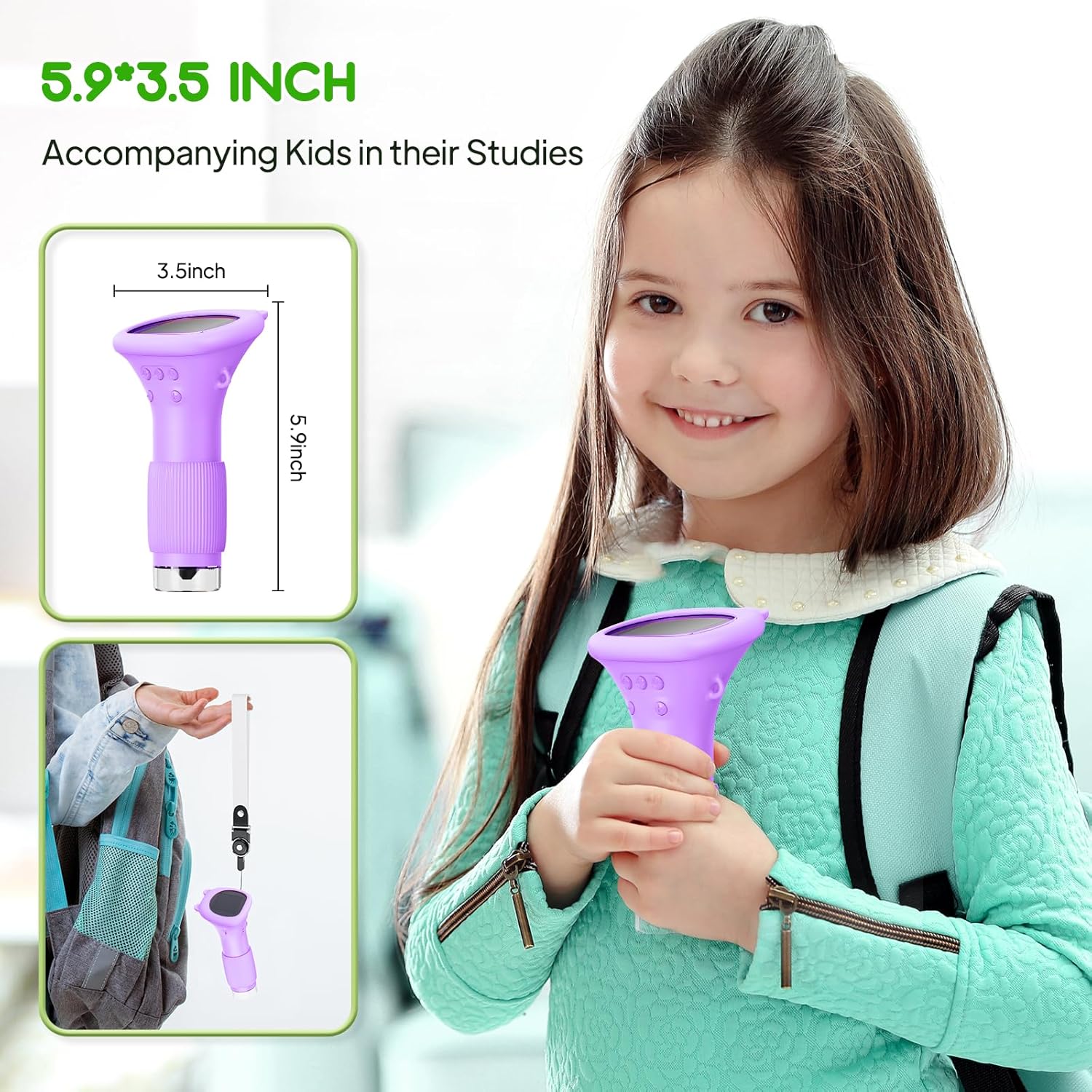 Thumbnail 1 de Ashfly Kindermikroskop 1000X mit 2-Zoll Bildschirm – Taschenmikroskop Purple