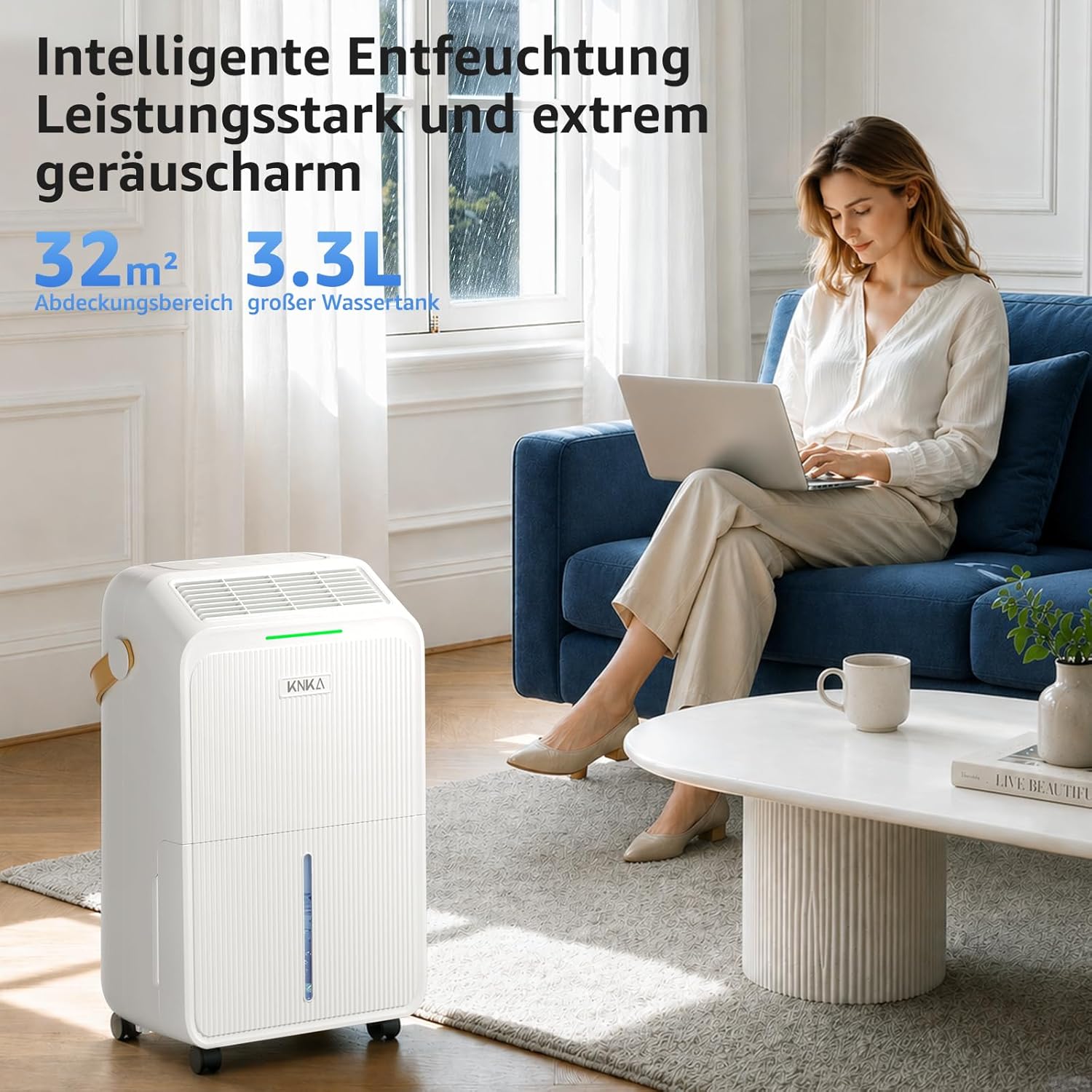 Thumbnail 1 de KNKA Luftentfeuchter 16 L/Tag – leise, energiesparend und mit Echtzeit-Feuchtigkeitsanzeige