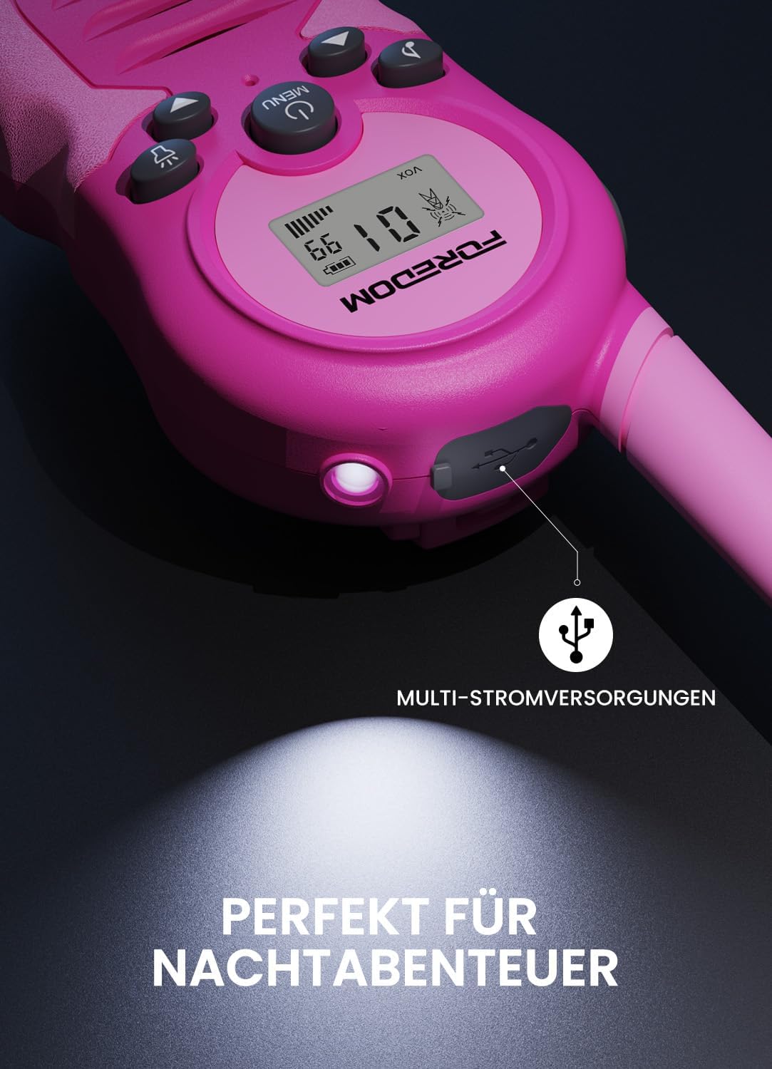 Thumbnail 5 de FOREDOM Wiederaufladbare Walkie Talkies für Kinder – 2er Set, 8 Kanäle, bis zu 3 km Reichweite