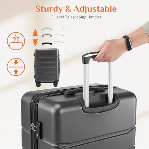 Detalle de Sweetcrispy 21 Inch Carry On Luggage with Spinner Wheels
