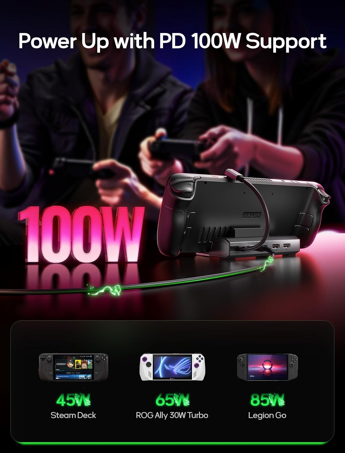 Thumbnail 3 de JSAUX Steam Deck Dock 100W 4K@120Hz