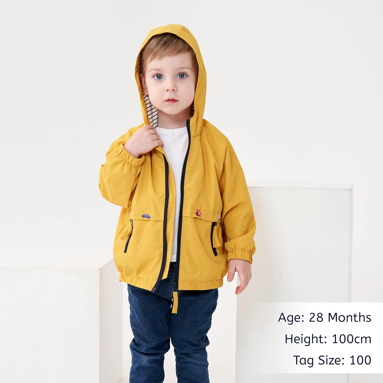 Thumbnail 3 de Veste à capuche zippée Volunboy Bébé Garçon en polyester léger (poche zippée, automne & mi-saison)