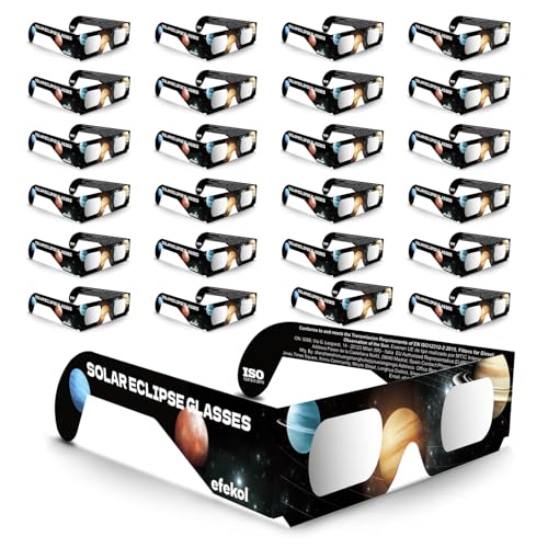 Detalle de efekol Gafas Eclipse Solar Homologadas — Certificación CE y EN ISO 12312-2
