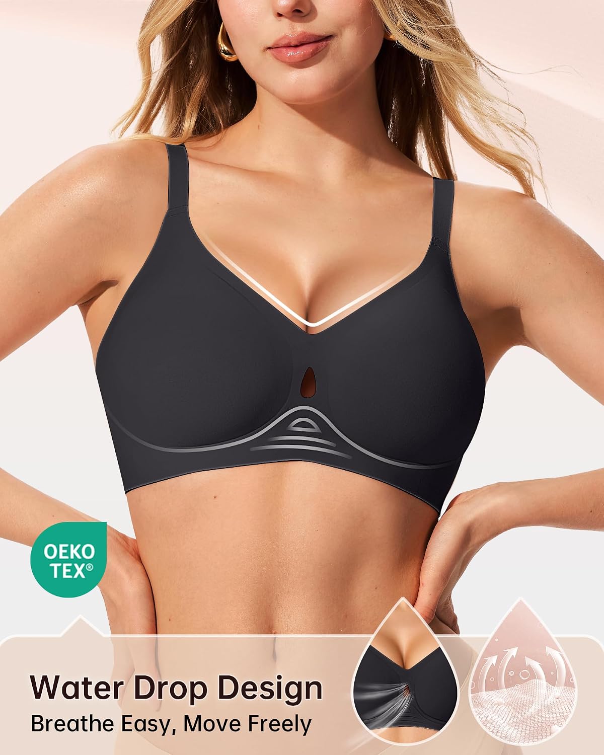 Thumbnail 1 de LetsJoli Wireless Push Up Bra with 4 hooks