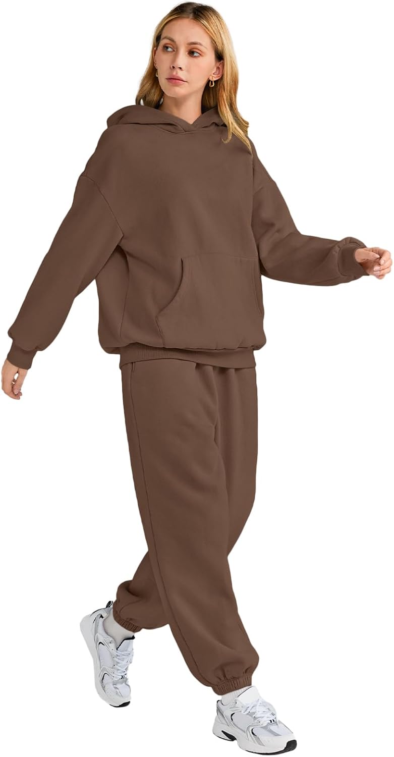 Thumbnail 3 de AUTOMET Women’s 2-Piece Lounge Hoodie & Sweatpants Tracksuit (Plus Size) — Oversized Fall Travel Outfit
