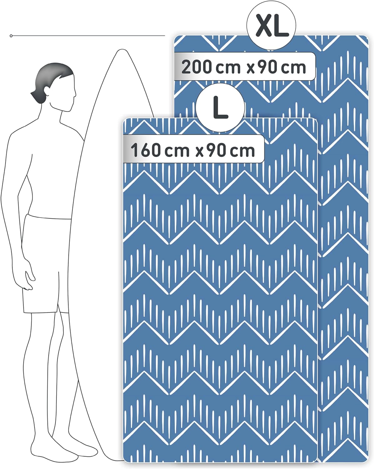 Detalle 2 de Fit-Flip Telo Mare in microfibra 200x90 cm (100% riciclato) ad asciugatura rapida