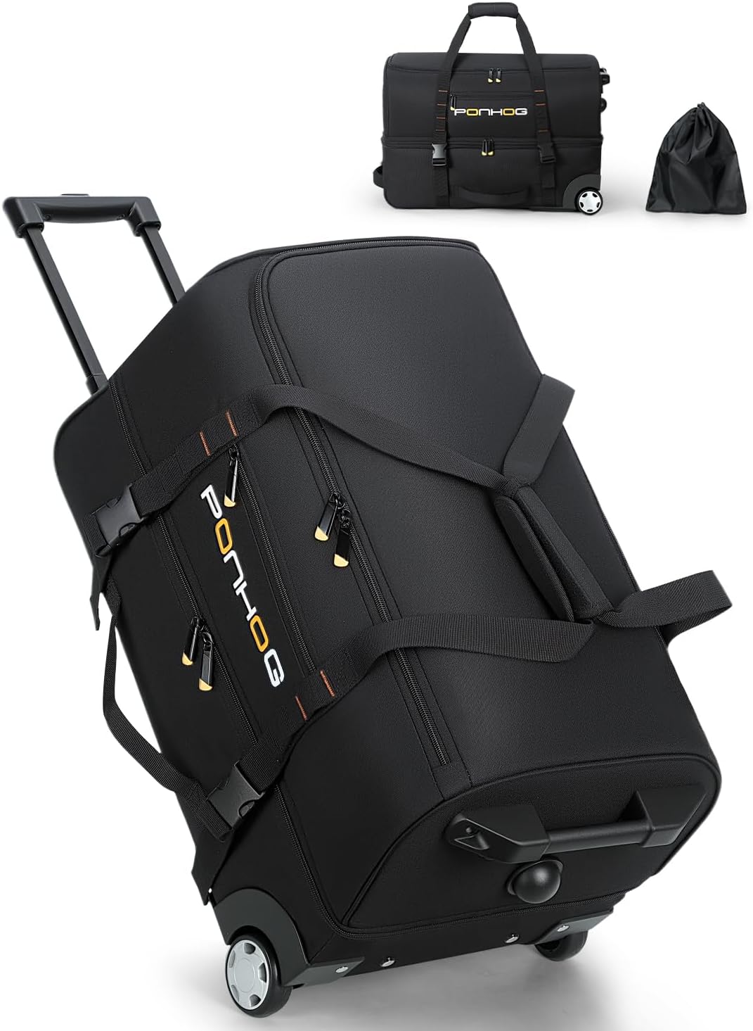 Detalle de Ponhog Borsone da Viaggio con Ruote 55/56/65 cm – Trolley impermeabile 40–50L