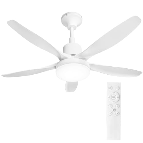 Detalle de Ventilador Techo con Luz LED 76 cm Joyshie (4 velocidades, Luz 3CCT 18W, Mando a Distancia y Temporizador)