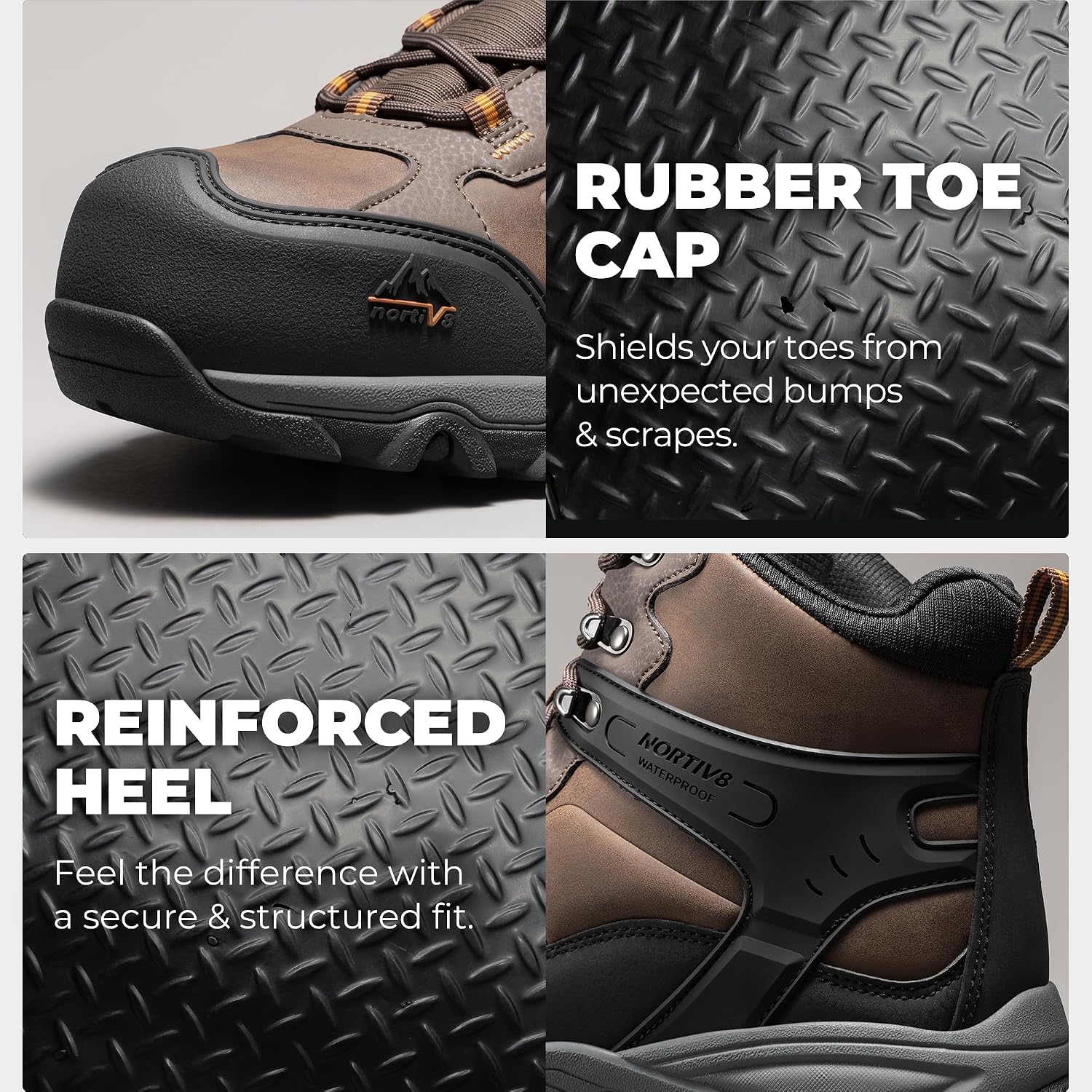 Thumbnail 3 de NORTIV 8 Paladin-Steel Men's Work Boots with Waterproof Suede and Steel Toe