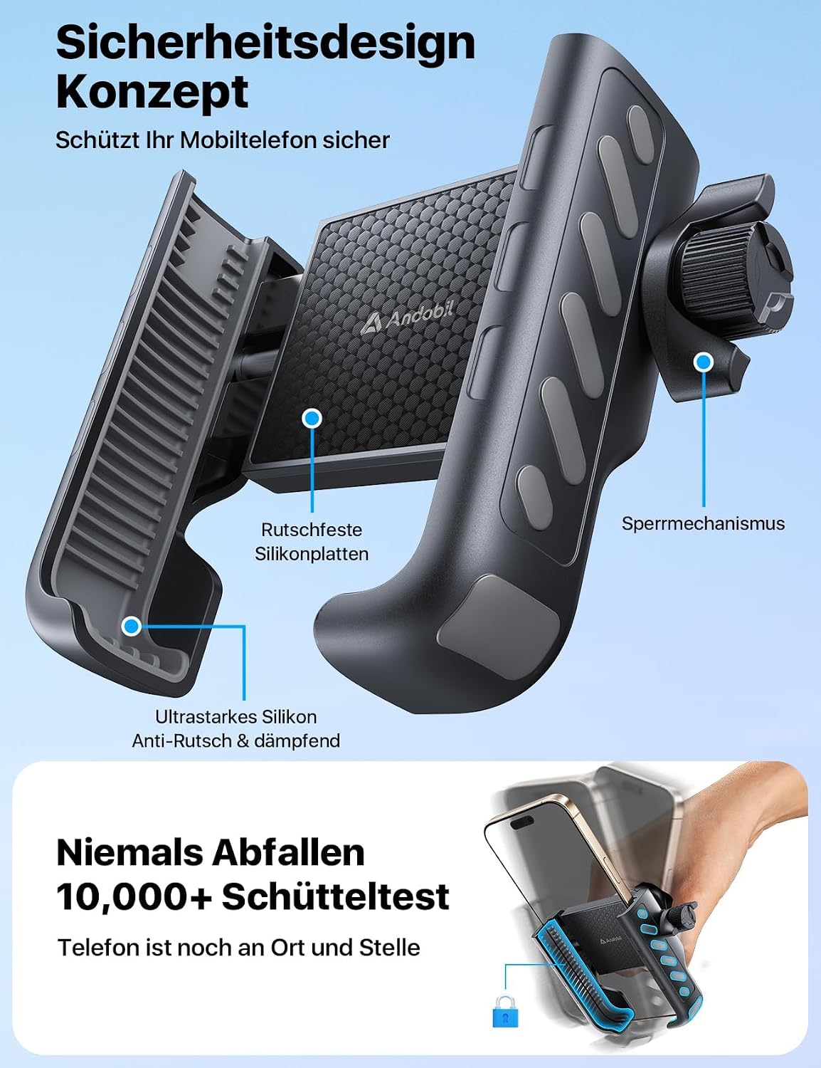Detalle de andobil Handyhalterung Fahrrad 360°