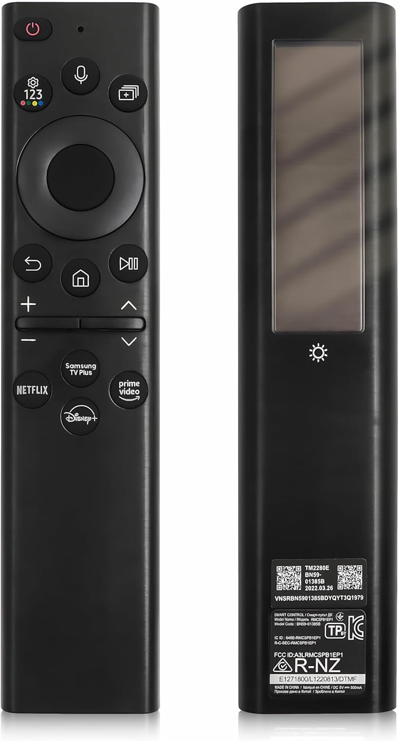 Detalle de Samsung TV Remote BN59-01385A – Solar-Charging Bluetooth Remote for 2019–2025 Samsung Smart TVs