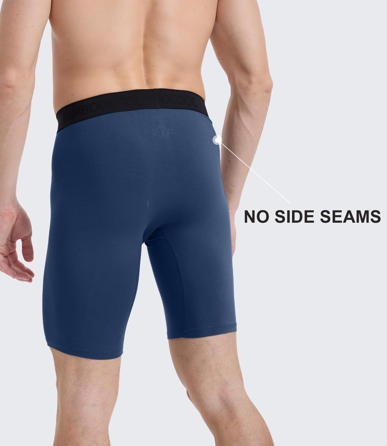 Detalle 2 de BAMBOO COOL Men's Long Boxer Briefs Performance Long Leg Underwear